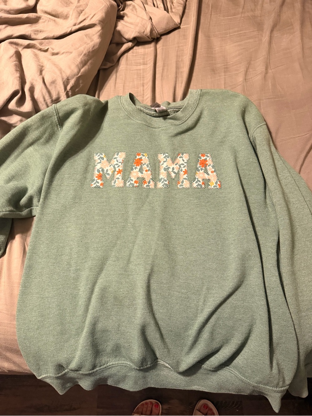 Mama Floral Embroidered Sweatshirt